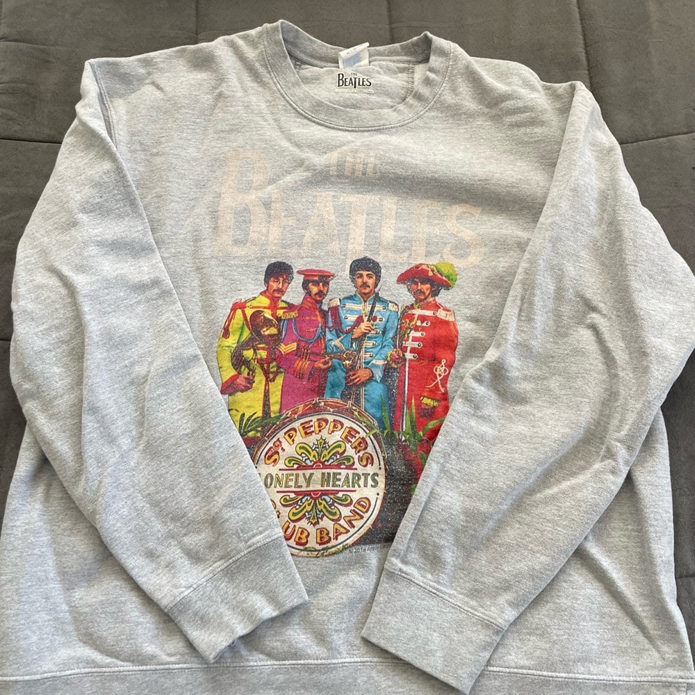 The Beatles Gray Sgt. Pepper's Crewneck Sweater